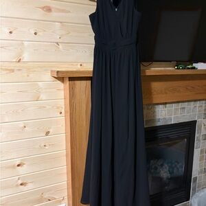 Lulu's Classic Black Bridesmaid Dress